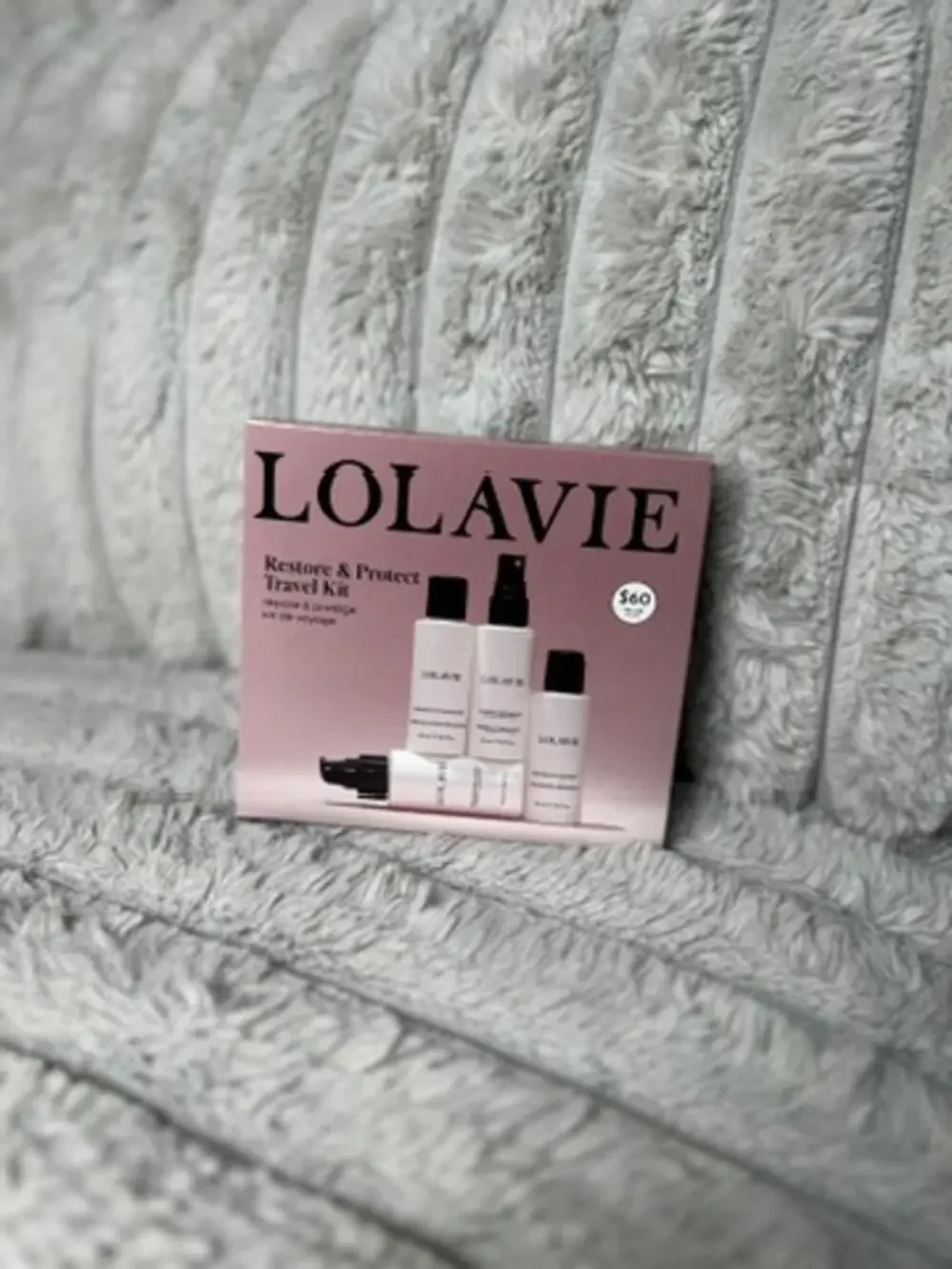 LolaVie Restore & Protect Travel Kit Hair Care Set Shampoo Conditioner Detangler